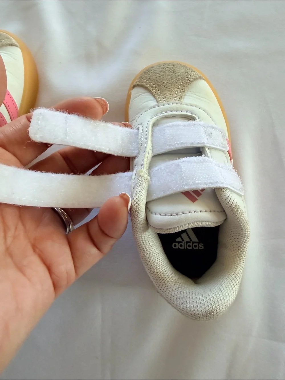 ADIDAS VL Court 3.0 Toddler Sneakers- Size 5 Kids - Bliss Pink/White - Like New
